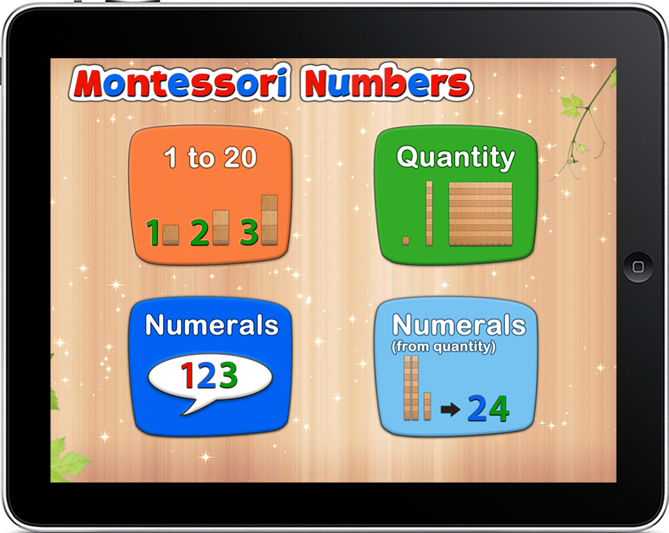 Montessori Numbers Menu Kindertown