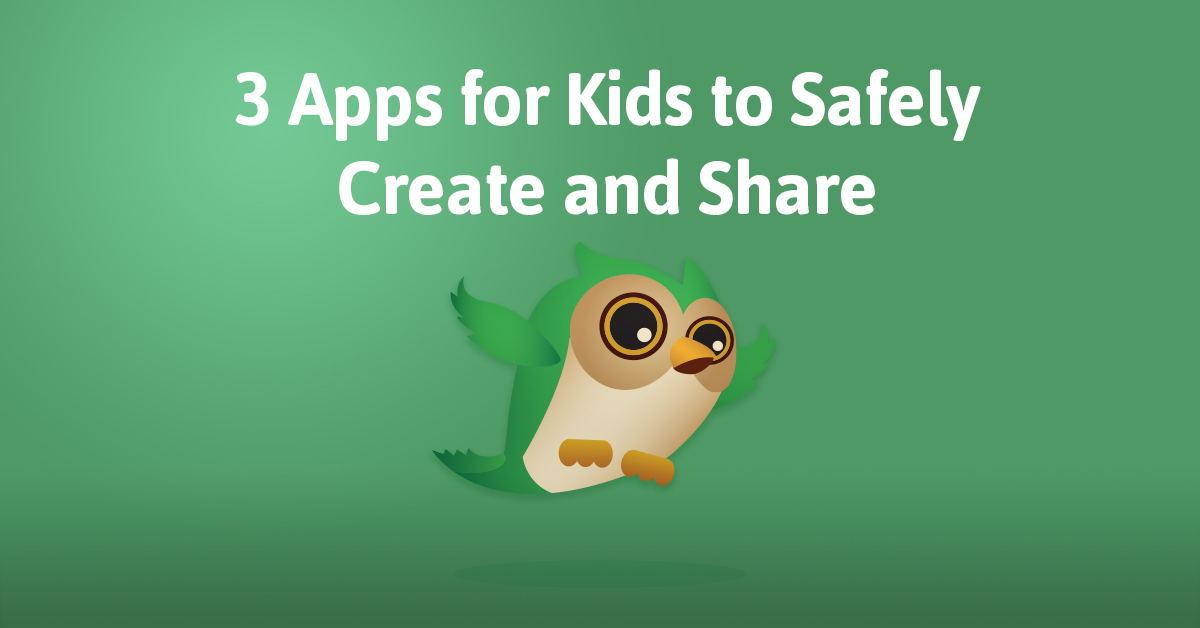 These apps are great for creative kids who want to safely share their creations with their friends and family.