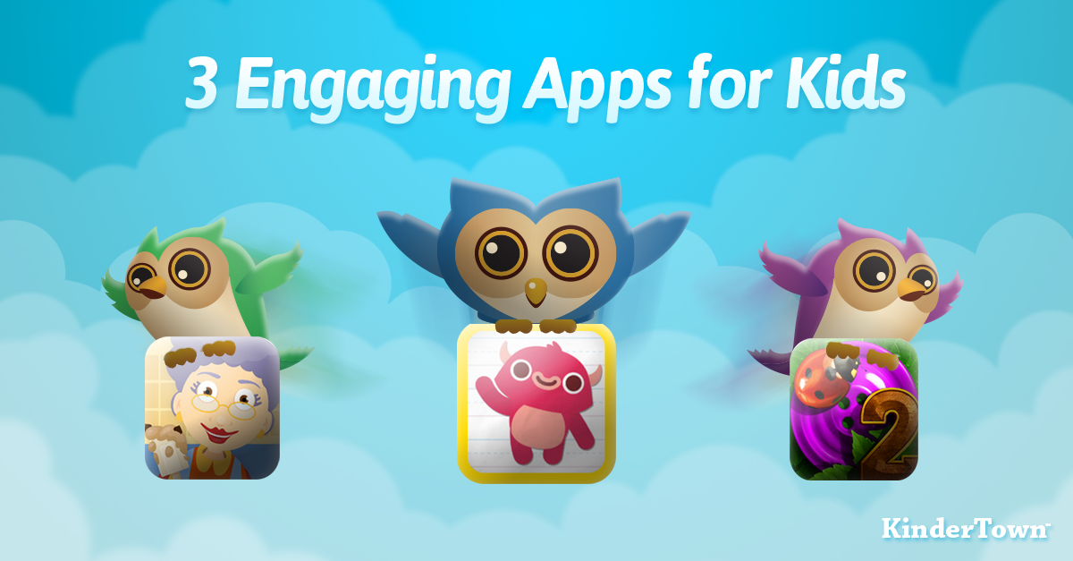 We have new apps to add to the KinderTown store, and KinderTown has rounded up three engaging apps your children will return to again and again.