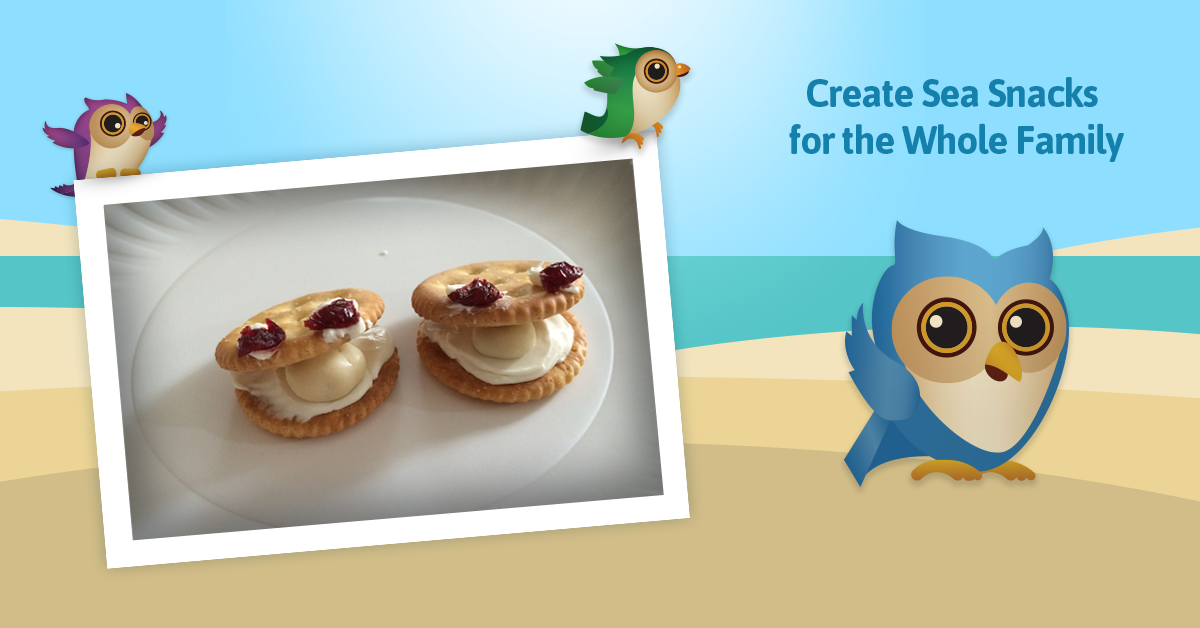 Create some healthy under-the-sea-themed snacks to share during a picnic, barbecue, or any time that suits your family