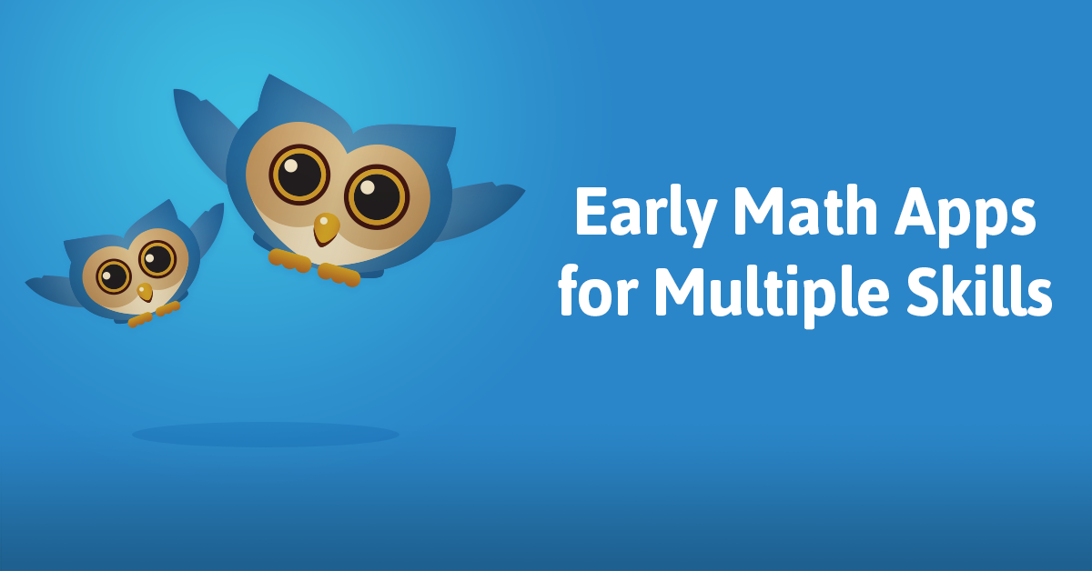 These apps provide practice with multiple skills in the area of early math.